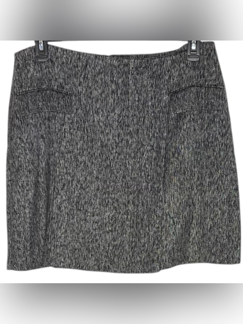 Vince Camuto Herringbone Tweed Black And White Mini Skirt NWOT Size 14